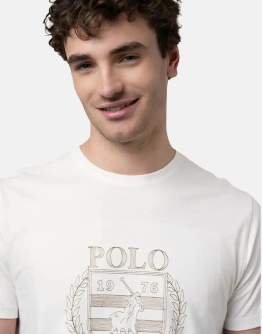 Polo Crest Embroidered White T-Shirt