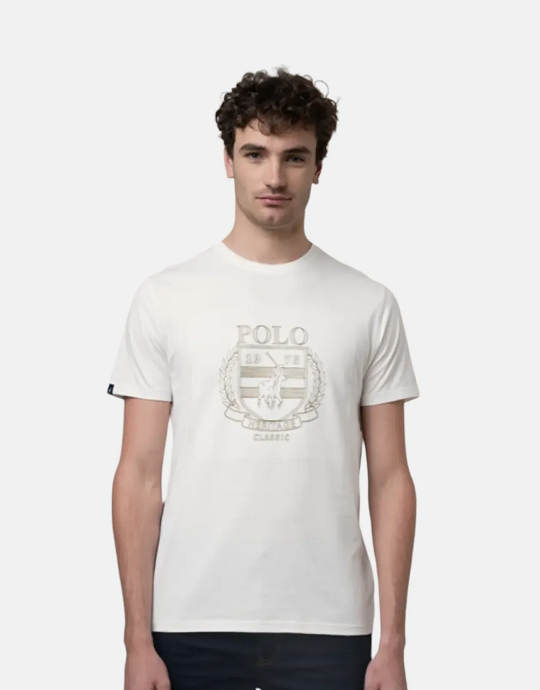 Polo Crest Embroidered White T-Shirt