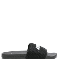 ARMANI EXCHANGE RAISED LOGO POOL SLIDES