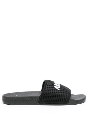 ARMANI EXCHANGE RAISED LOGO POOL SLIDES