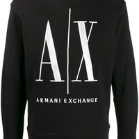 ARMANI EXCHANGE EMBROIDERED LOGO COTTON SWEATSHIRT