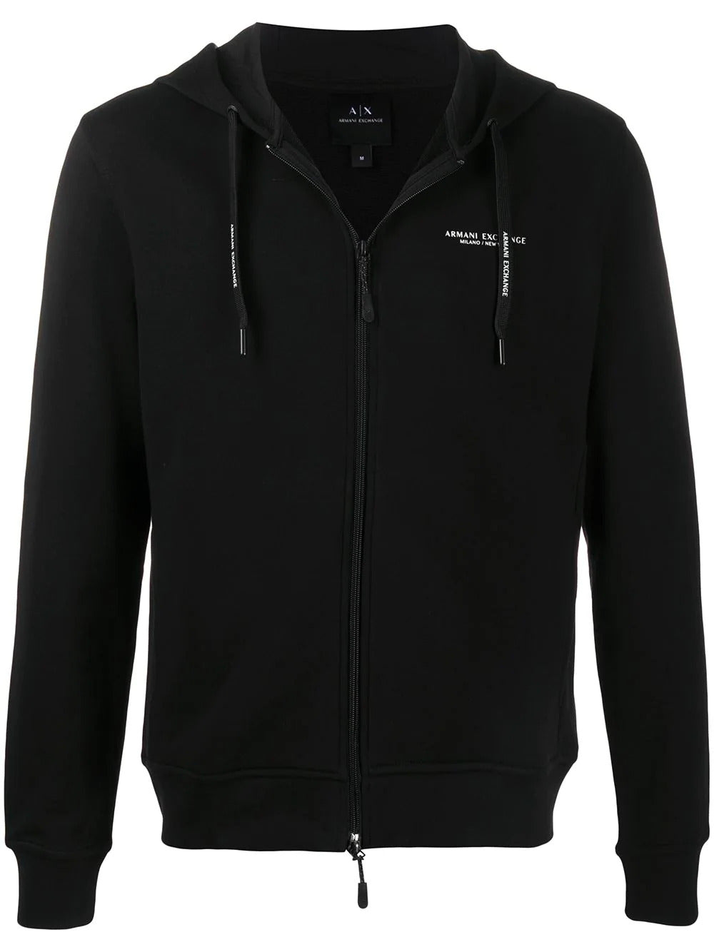 ARMANI EXCHANGE LOGO PRINT ZIP-FRONT HOODIE