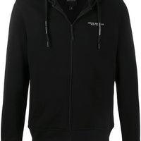 ARMANI EXCHANGE LOGO PRINT ZIP-FRONT HOODIE