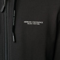 ARMANI EXCHANGE LOGO PRINT ZIP-FRONT HOODIE