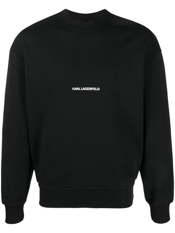 KARL LAGERFELD LOGO-PRINT CREW NECK SWAETSHIRT