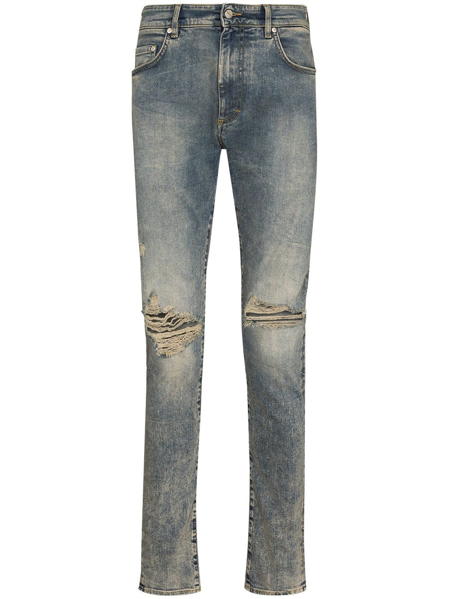 REPRESENT RIPPED-DETAILING SKINNY JEANS