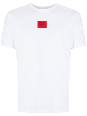 HUGO LOGO-PATCH COTTON T-SHIRT