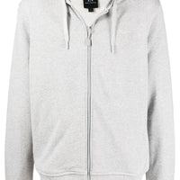 ARMANI EXCHANGE LOGO PRINT ZIP-FRONT HOODIE