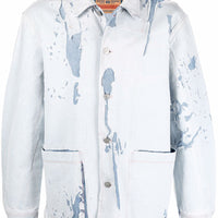 DIESEL PEEL-OFF EFFECT DENIM SHIRT JACKET