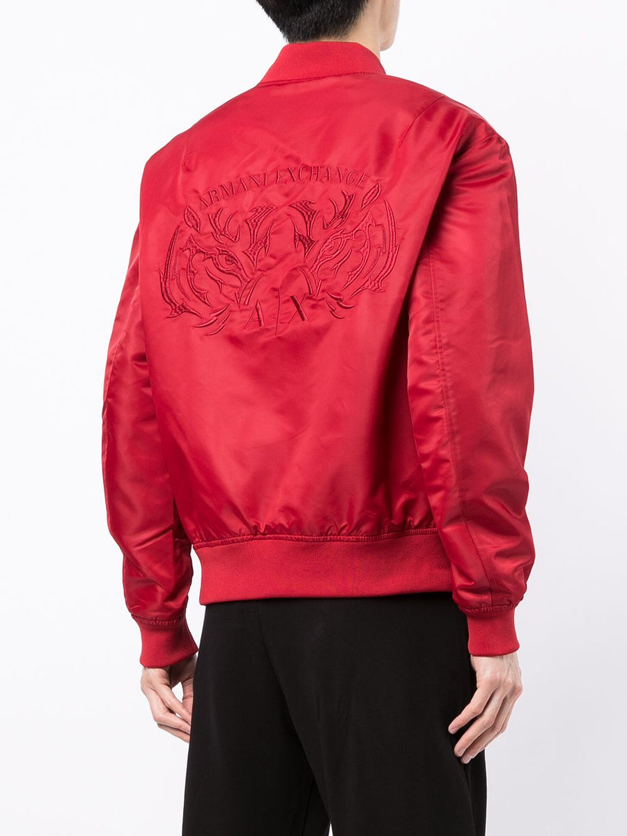 ARMANI EXCHANGE LOGO-PRINT BOMBER JACKET