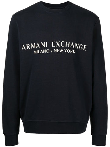 ARMANI EXCHANGE LOGO-PRINT COTTON SWEATSHIRT