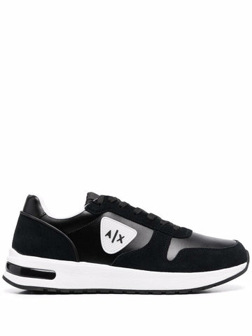 ARMANI EXCHANGE LOGO-PATCH LACE UP TRAINERS