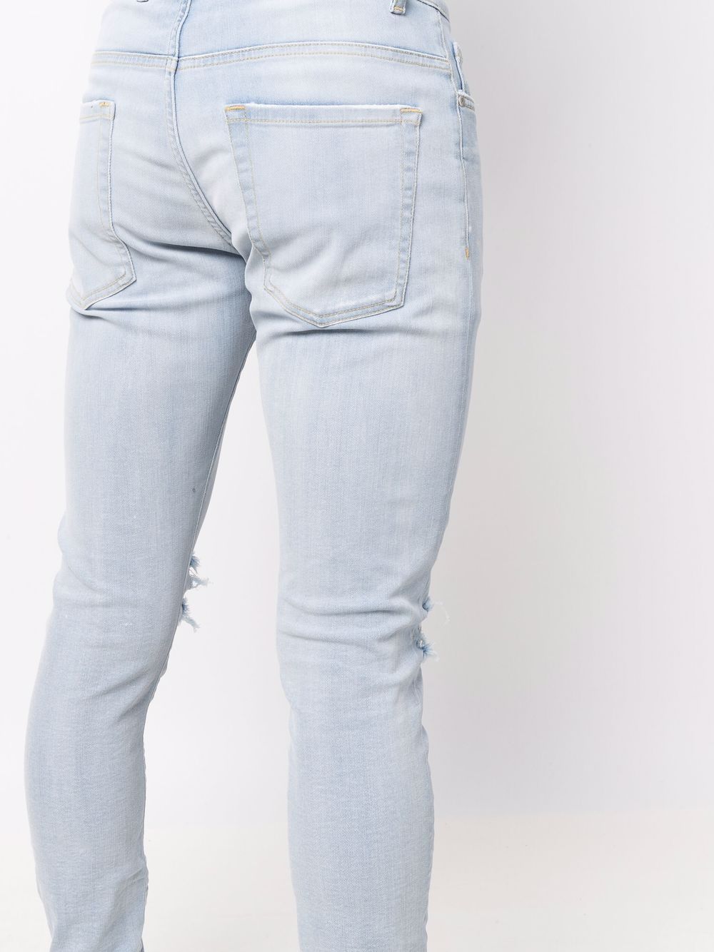 REPRESENT DESTROYER DISTRESSED-EFFECT SLIM JEANS