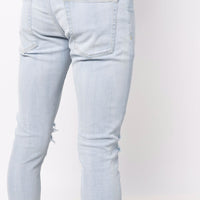 REPRESENT DESTROYER DISTRESSED-EFFECT SLIM JEANS