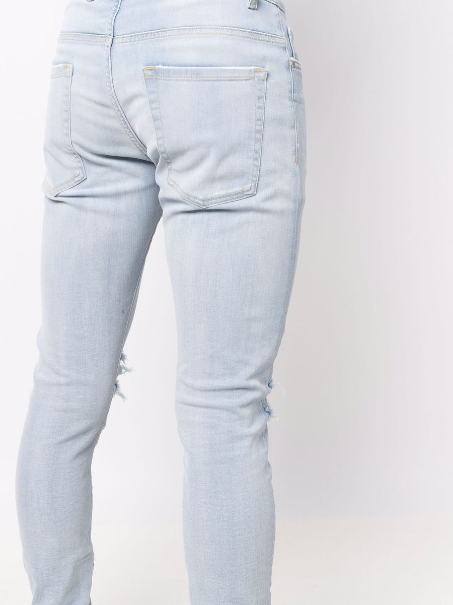 REPRESENT DESTROYER DISTRESSED-EFFECT SLIM JEANS