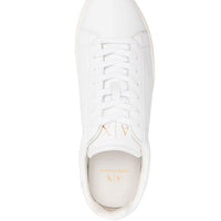 ARMANI EXCHANGE LOW-TOP LEATHER LOGO SNEAKERS