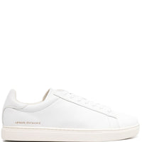 ARMANI EXCHANGE LOW-TOP LEATHER LOGO SNEAKERS