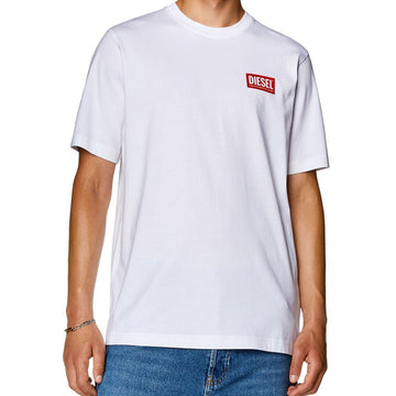 DIESEL T-JUST-NLABEL T-SHIRT WITH LOGO PATCH