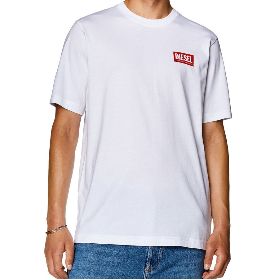 DIESEL T-JUST-NLABEL T-SHIRT WITH LOGO PATCH