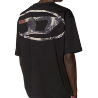 DIESEL T-WASH-L6 T-SHIRT WITH PLANET LOGO PRINT