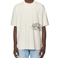 DIESEL T-WASH-L5 T-SHIRT WITH DIESEL WORLD PRINTS