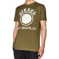 DIESEL T-SHIRT WITH DIESEL O.T. BRAVE PRINT