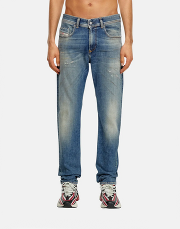 Diesel 1979 Sleenker Dirty Wash Rip Detail Jeans