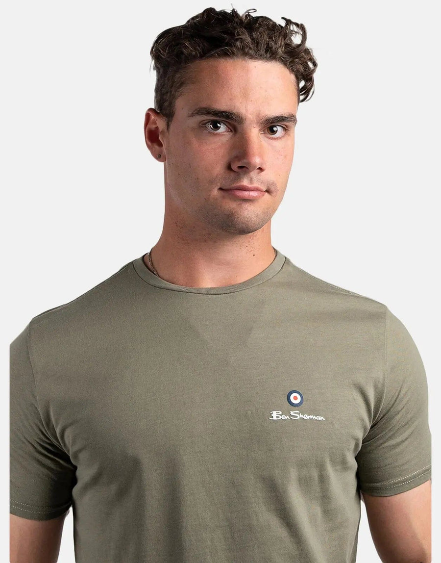 Ben Sherman Green Entry Target Print Crew T-Shirt