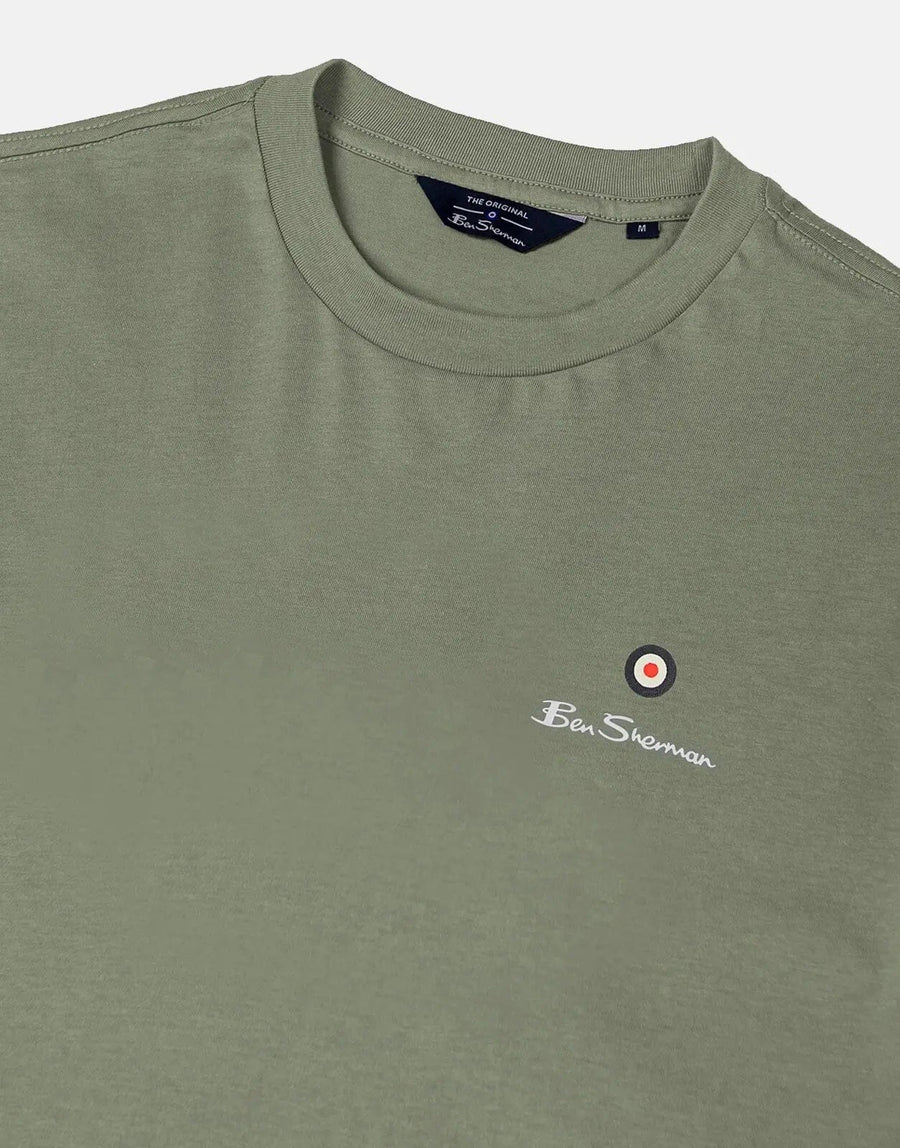 Ben Sherman Green Entry Target Print Crew T-Shirt