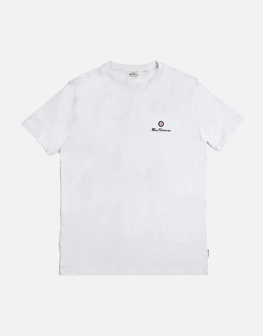 Ben Sherman White Entry Target Print Crew T-Shirt