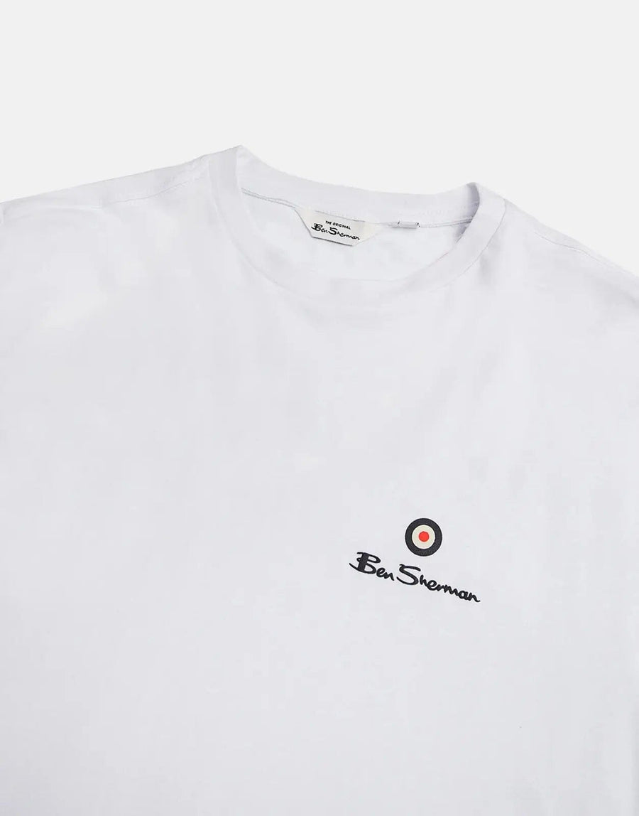 Ben Sherman White Entry Target Print Crew T-Shirt