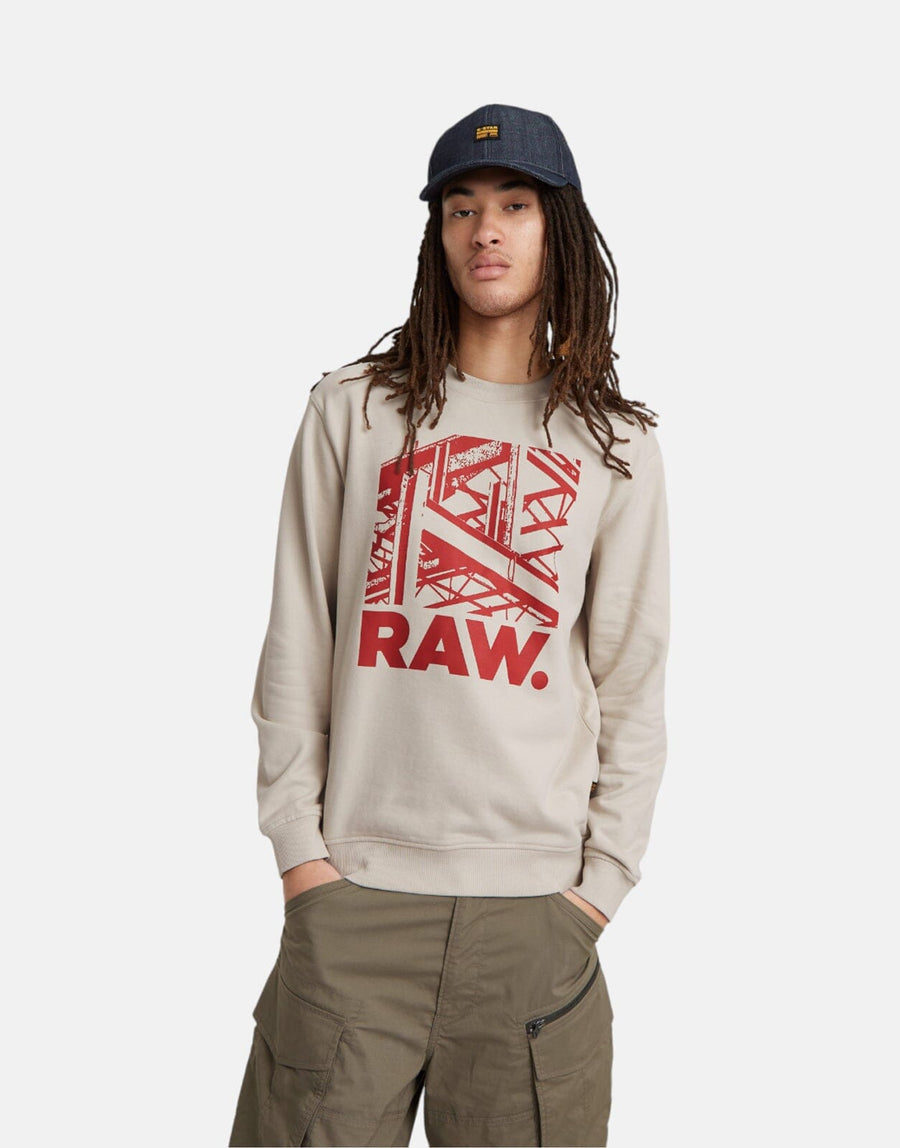 G-Star RAW Construction Sweatshirt Whitebait