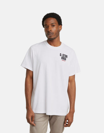 G-Star RAW Engine Back Graphic Loose T-Shirt White