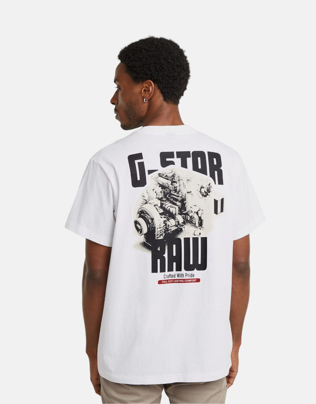 G-Star RAW Engine Back Graphic Loose T-Shirt White