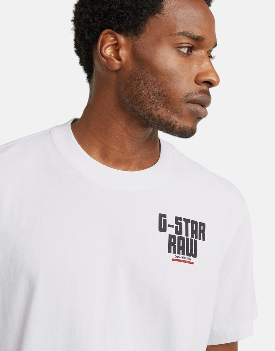 G-Star RAW Engine Back Graphic Loose T-Shirt White