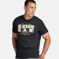 G-Star RAW Oblique Black Logo T-Shirt