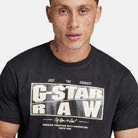 G-Star RAW Oblique Black Logo T-Shirt