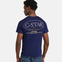 G-Star RAW Circle Back Graphic T-Shirt Imperial Blue