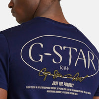 G-Star RAW Circle Back Graphic T-Shirt Imperial Blue