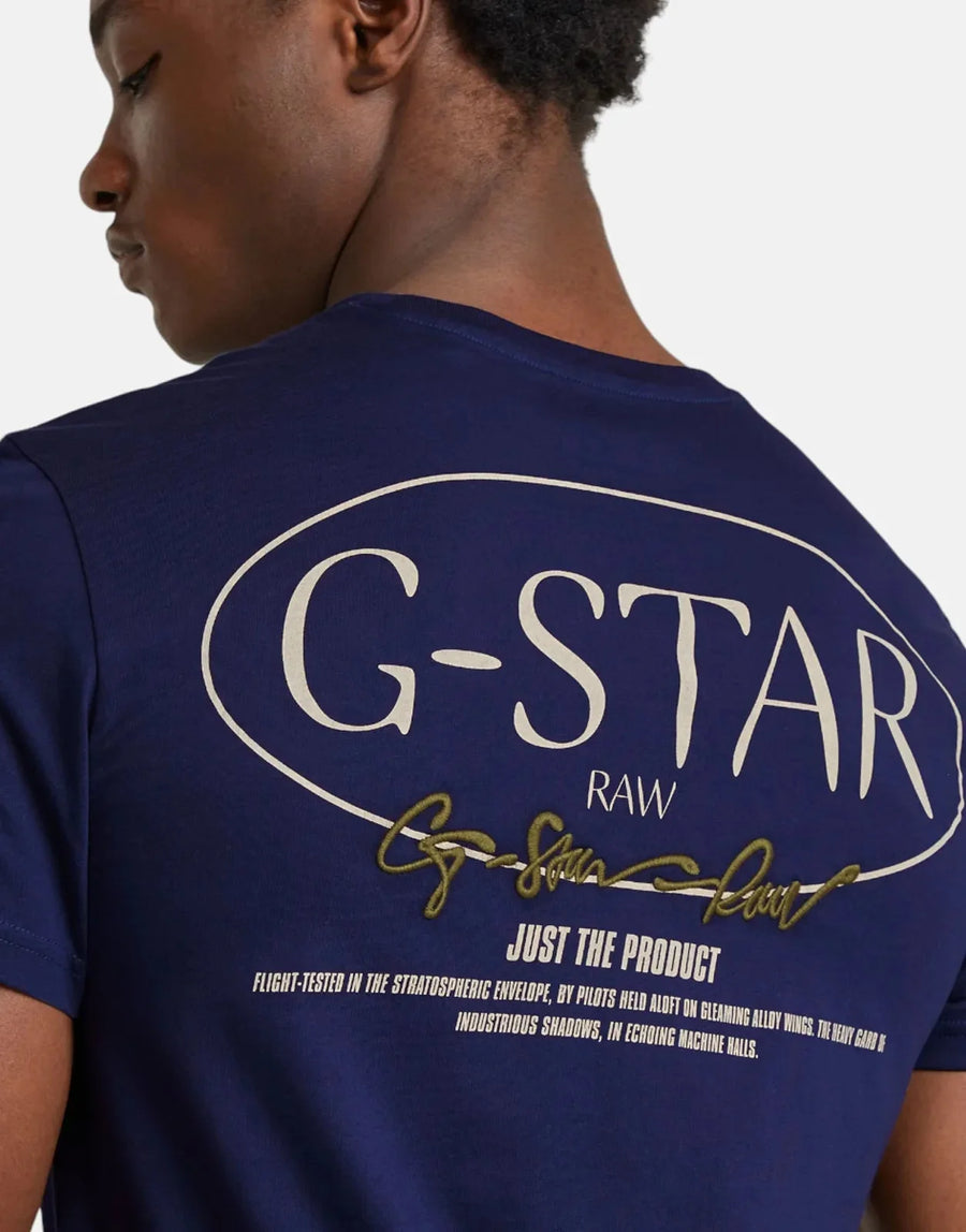 G-Star RAW Circle Back Graphic T-Shirt Imperial Blue