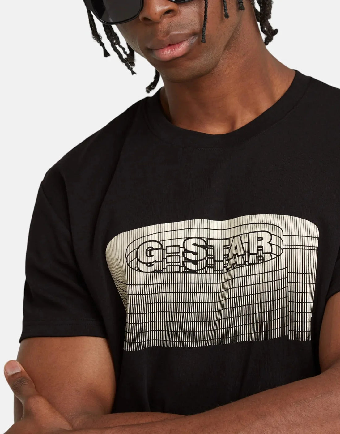 G-Star RAW Stacked Old Skool Logo Black T-Shirt