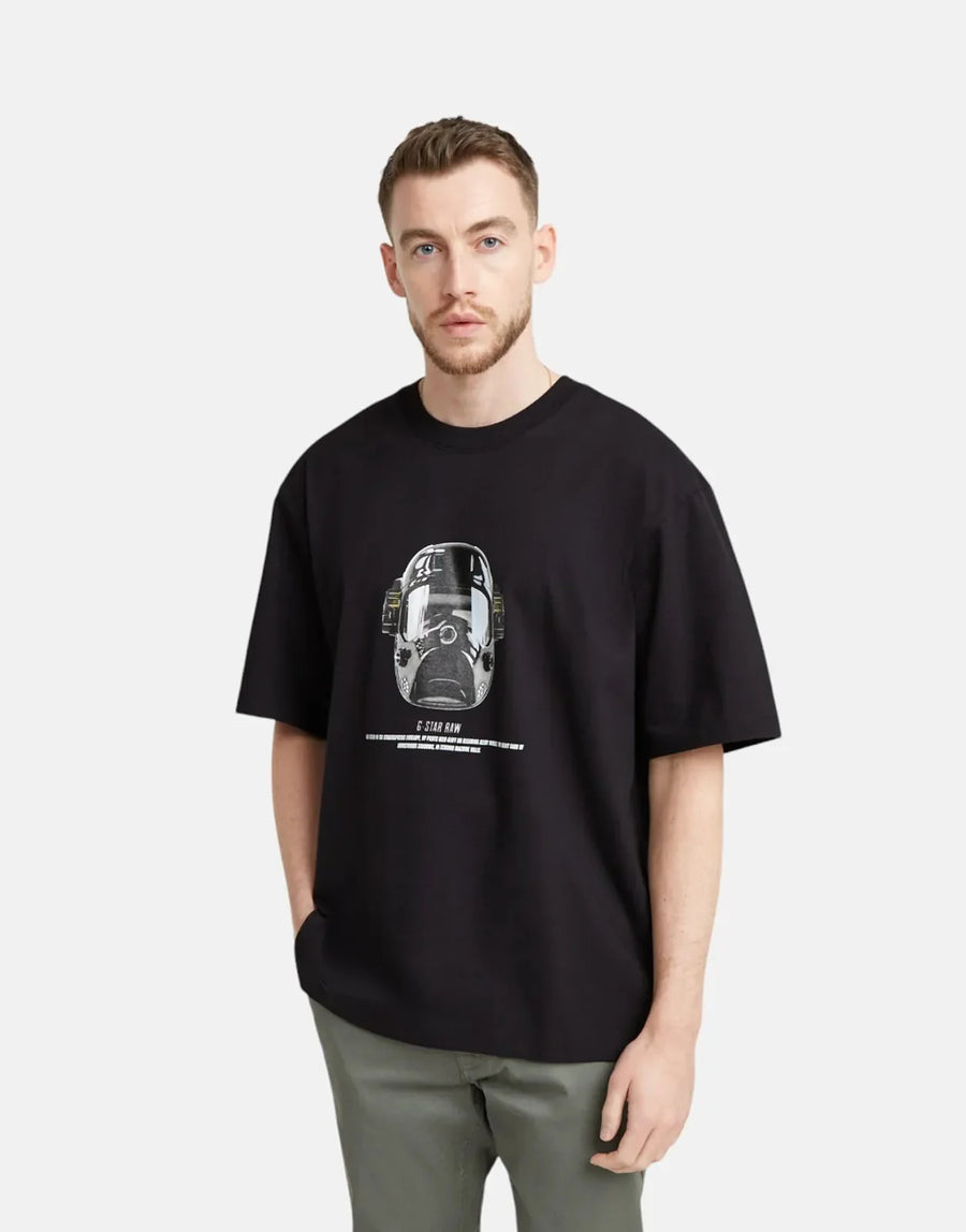 G-Star RAW Mask Graphic Boxy Black T-Shirt