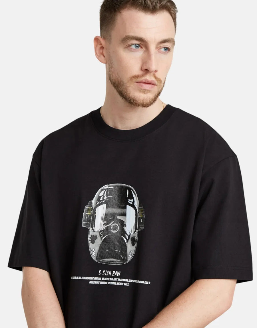 G-Star RAW Mask Graphic Boxy Black T-Shirt