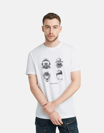 G-Star RAW Masks Graphic White T-Shirt