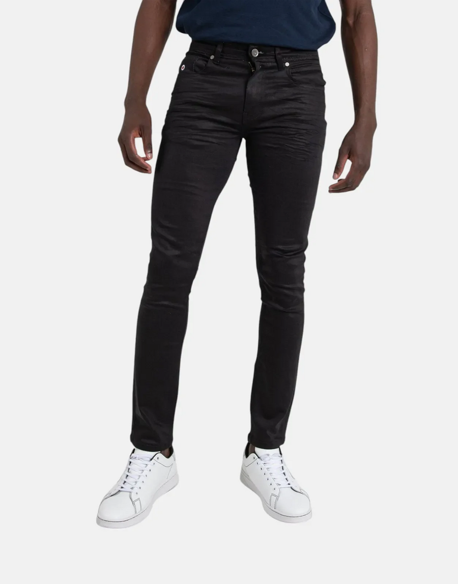 Ben Sherman Wax Coated Denim Black Jeans