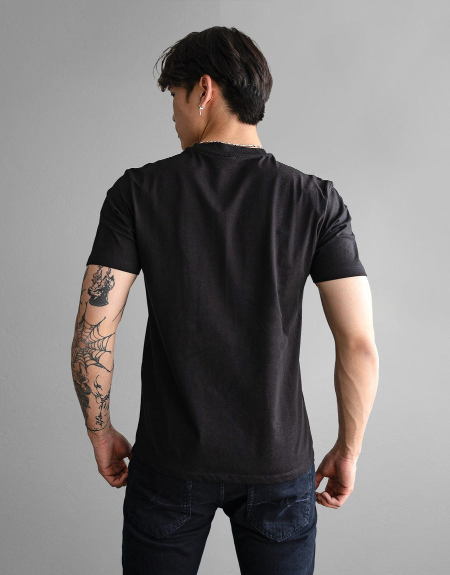 Fade Icon V-Neck Black T-Shirt