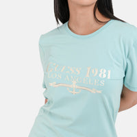 Guess 1981 Crew Neck Blue T-Shirt