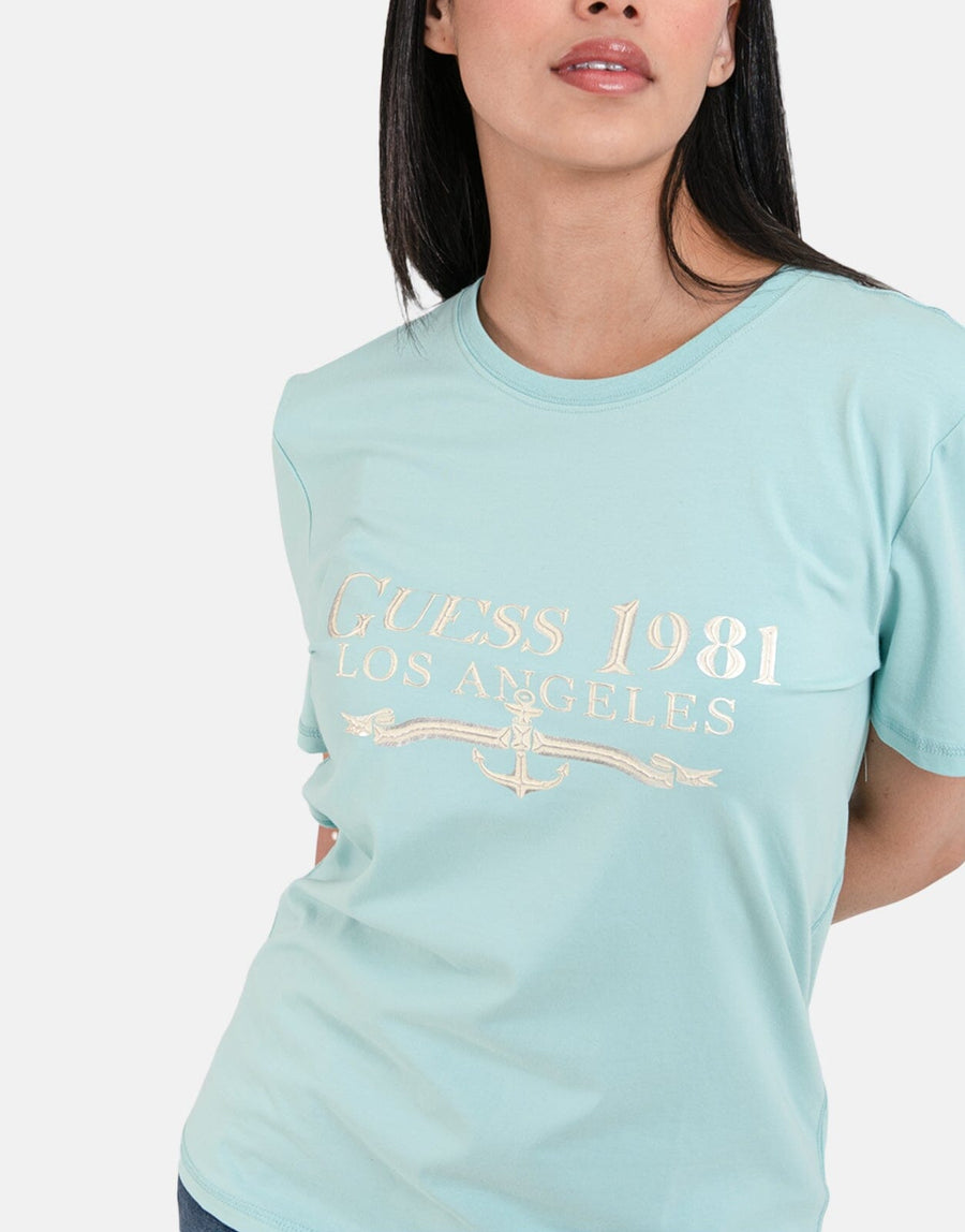 Guess 1981 Crew Neck Blue T-Shirt