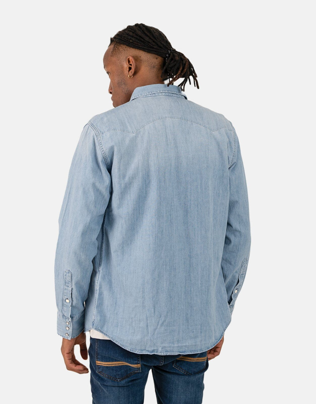 Replay Denim Mid Wash Blue Shirt