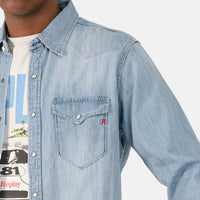 Replay Denim Mid Wash Blue Shirt